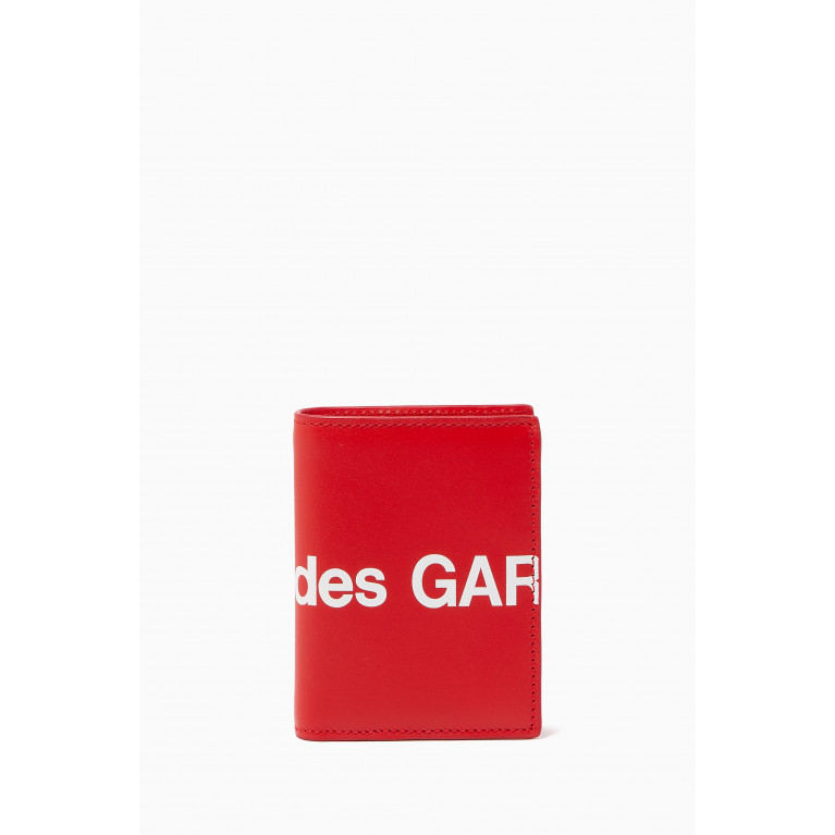 Comme des Garçons - Huge Logo Wallet in Leather Red