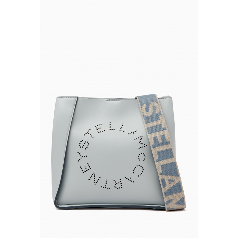 Stella McCartney - Mini Stella Logo Shoulder Bag in Eco Alter Nappa Blue