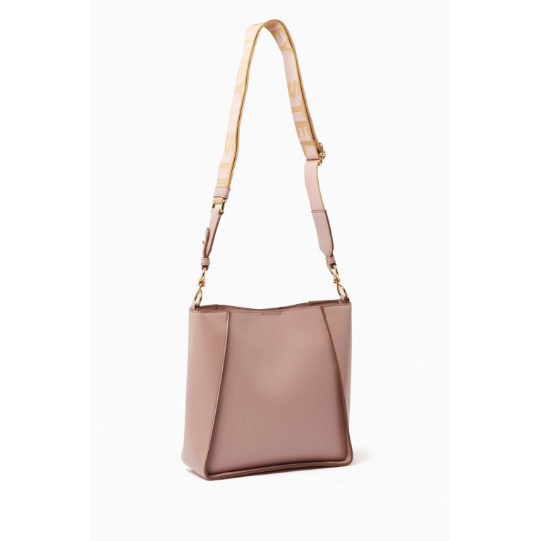 Stella McCartney - Mini Stella Logo Shoulder Bag in Eco Alter Nappa Pink