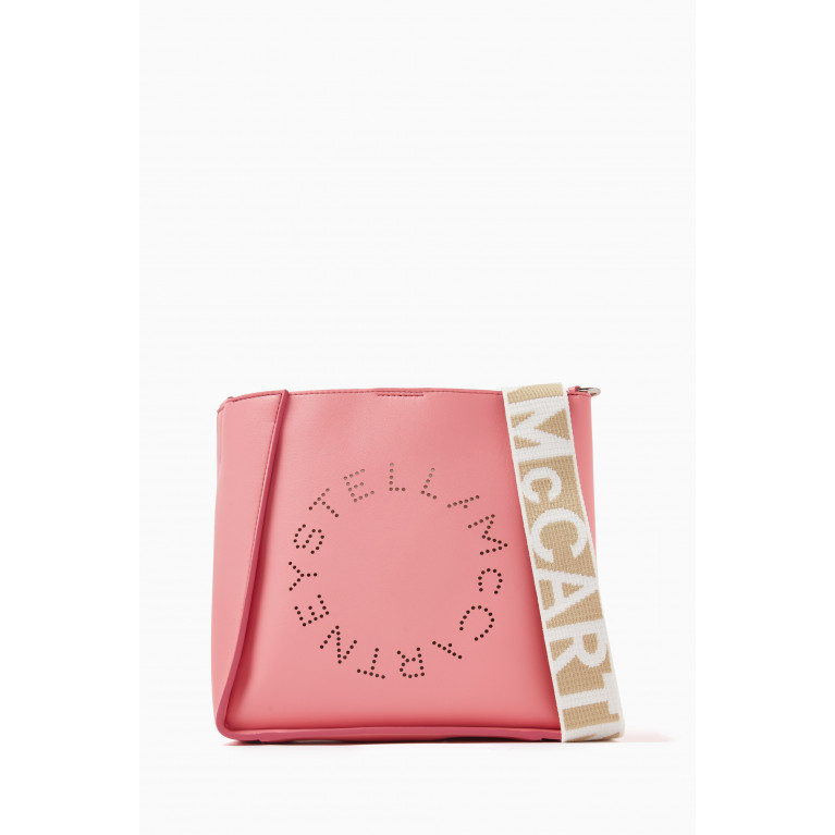 Stella McCartney - Mini Stella Logo Shoulder Bag in Eco Alter Nappa Pink