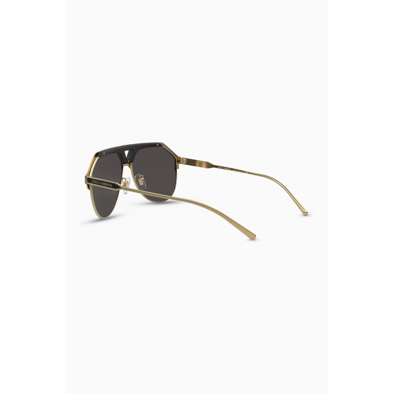 Dolce & Gabbana - Miami Aviator Sunglasses in Metal