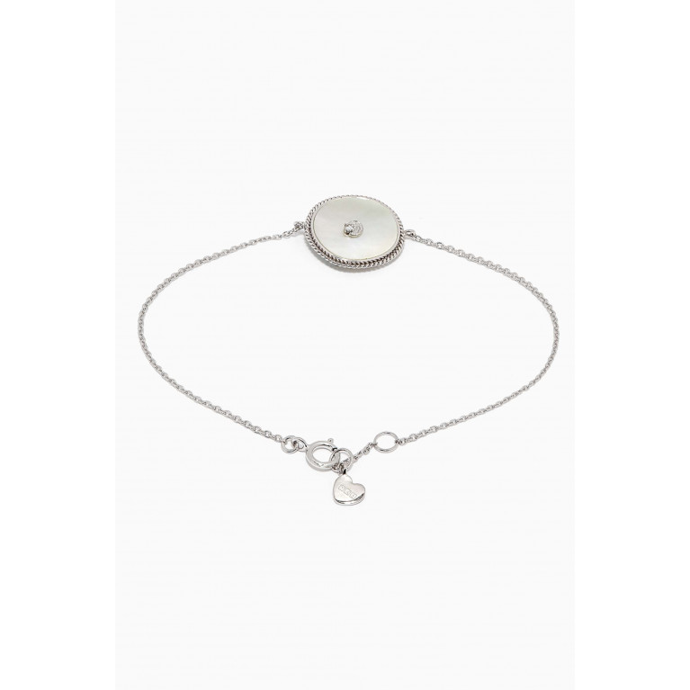 MKS Jewellery - Moon Deera Mother of Pearl Bracelet in 18kt White Gold