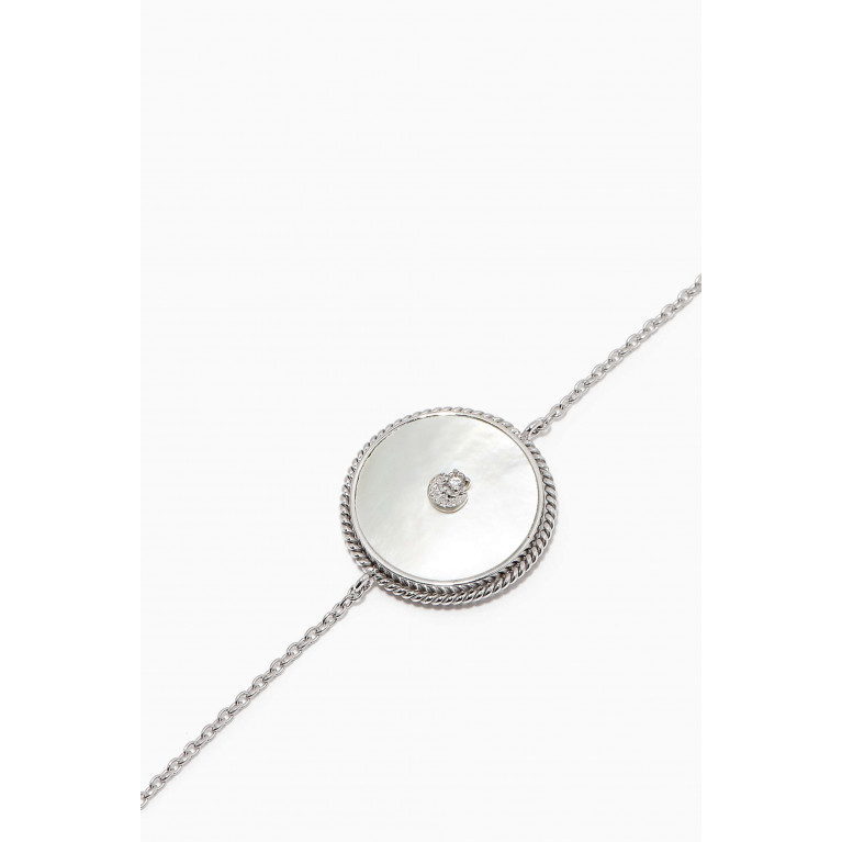 MKS Jewellery - Moon Deera Mother of Pearl Bracelet in 18kt White Gold