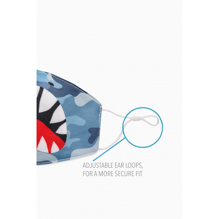 OMG Accessories - Camo Shark Printed Face Mask