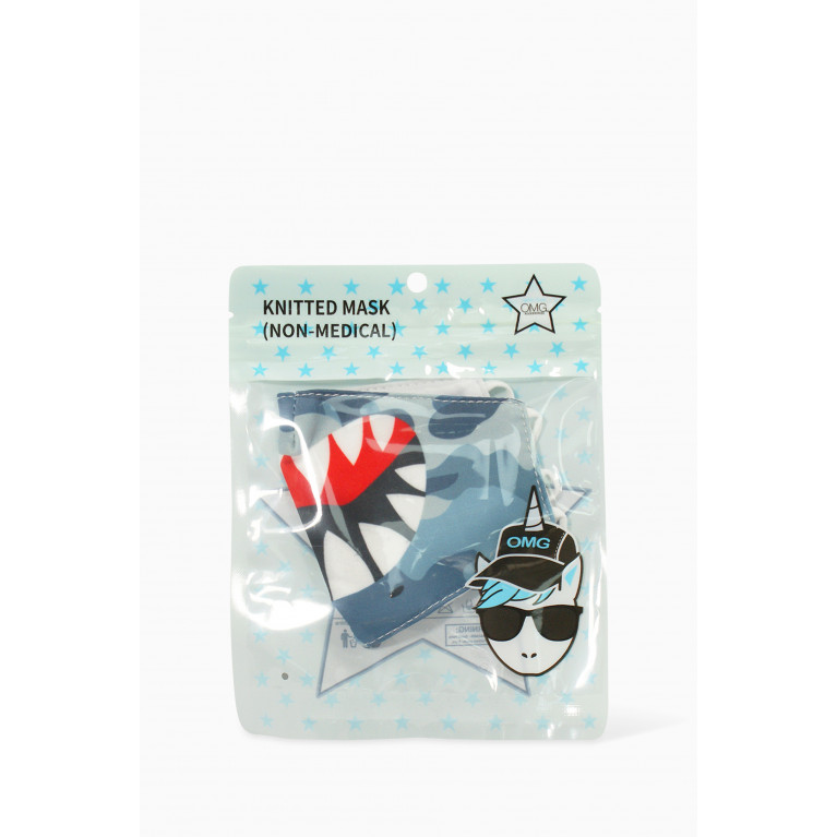 OMG Accessories - Camo Shark Printed Face Mask