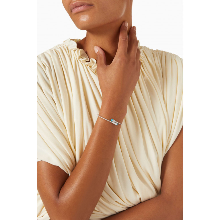 Marli - Cleo Diamond Slim Slip-on Bracelet in 18kt White Gold