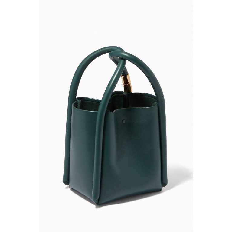 BOYY - Lotus 12 Mini Tote Bag in Calf Leather Green