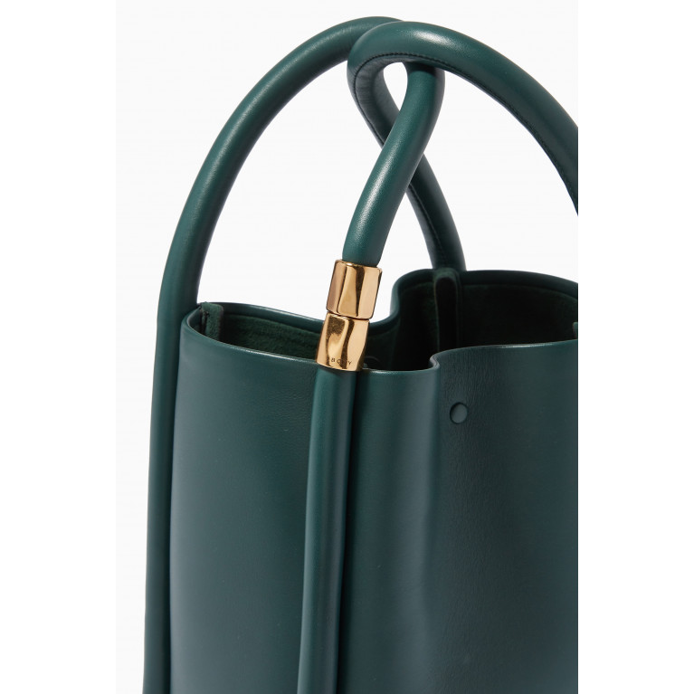 BOYY - Lotus 12 Mini Tote Bag in Calf Leather Green