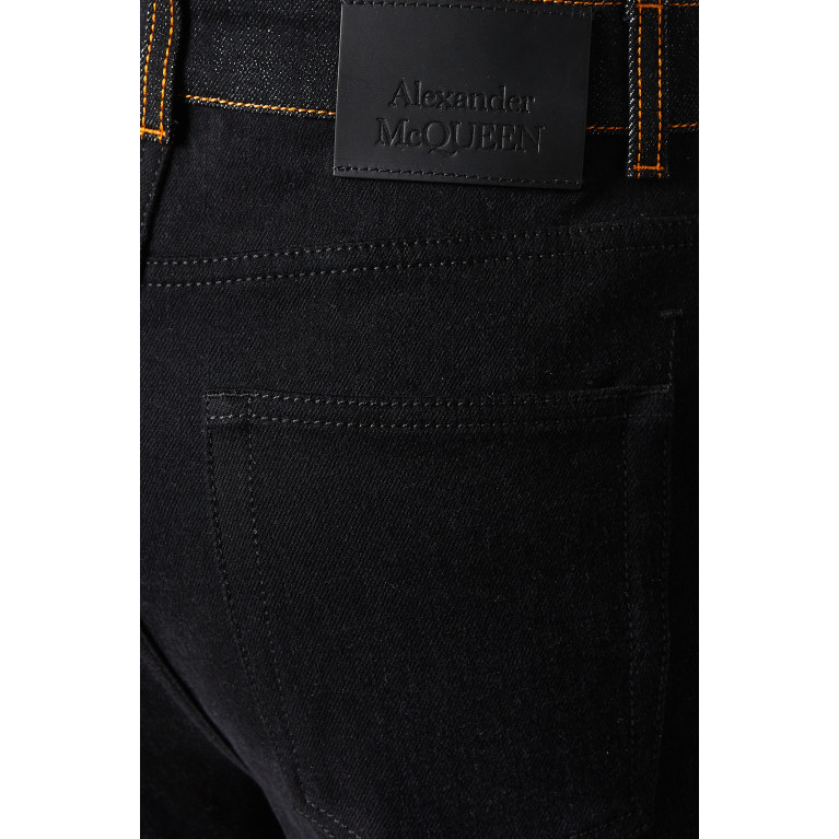 Alexander McQueen - High-Waisted Denim Culotte Jeans