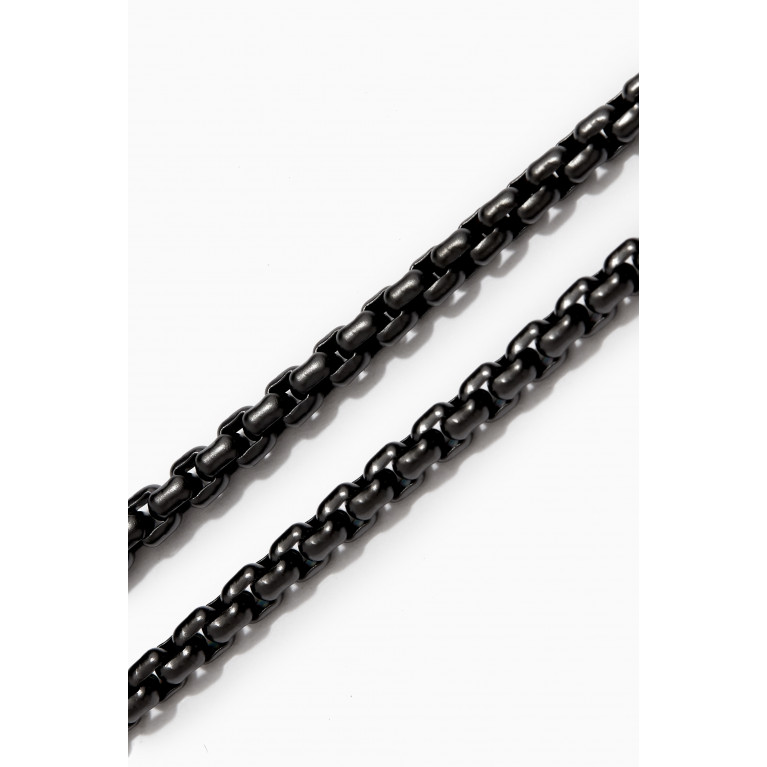 David Yurman - Box Chain Necklace in Darkened Stainless Steel
