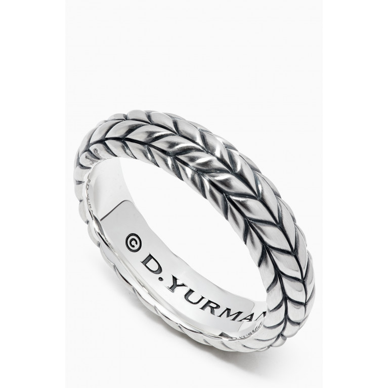 David Yurman - Chevron Band Ring in Sterling Silver