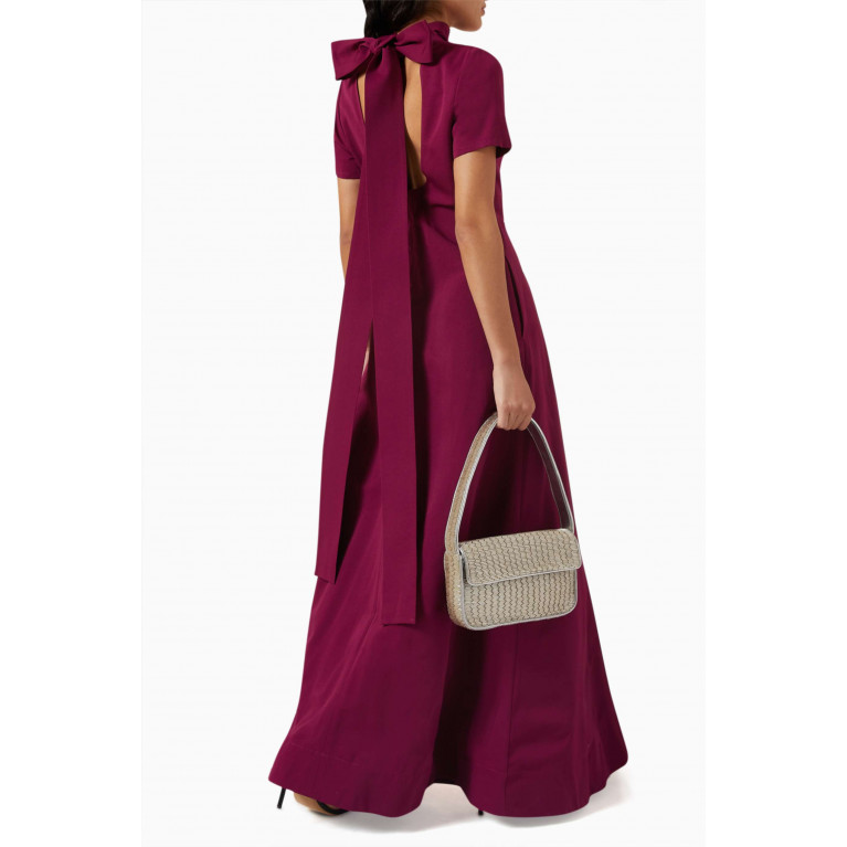 Staud - Ilana Dress in Cotton-blend Burgundy
