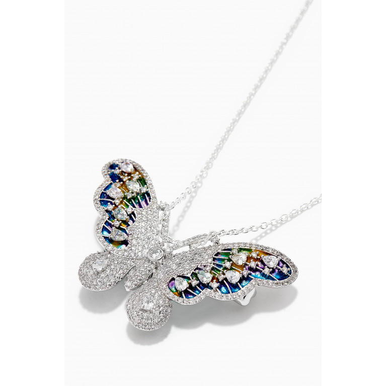 The Jewels Jar - Butterfly Brooch Pendant Necklace