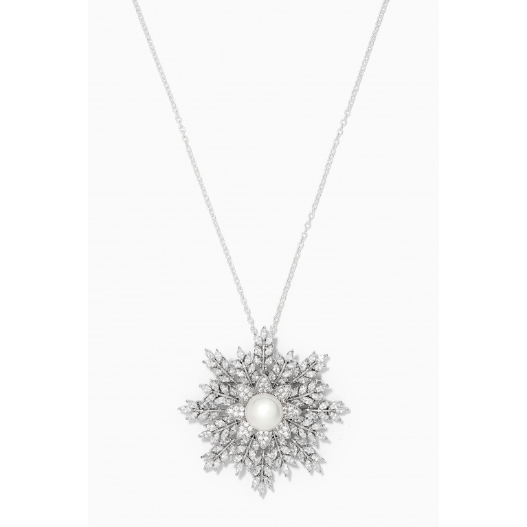 The Jewels Jar - Snowflake Brooch Pendant Necklace