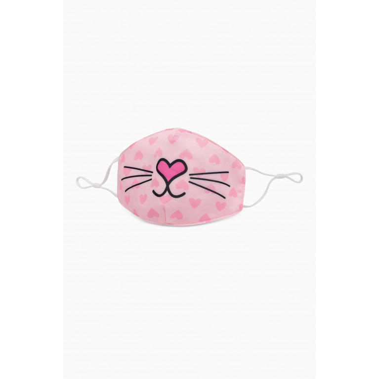 OMG Accessories - Kitty Heart Printed Face Mask