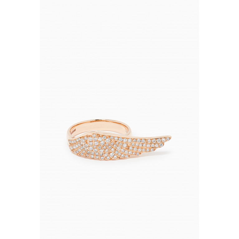 Garrard - Wings Classic Small Ring in 18kt Rose Gold