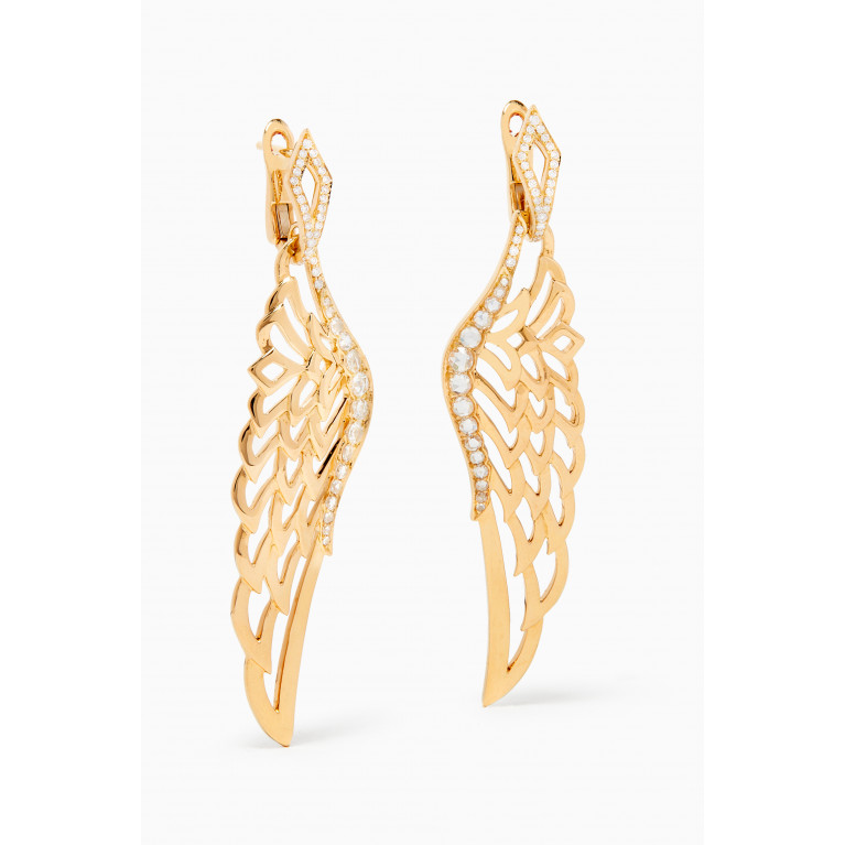 Garrard - Wings Lace Earrings in 18kt Yellow Gold
