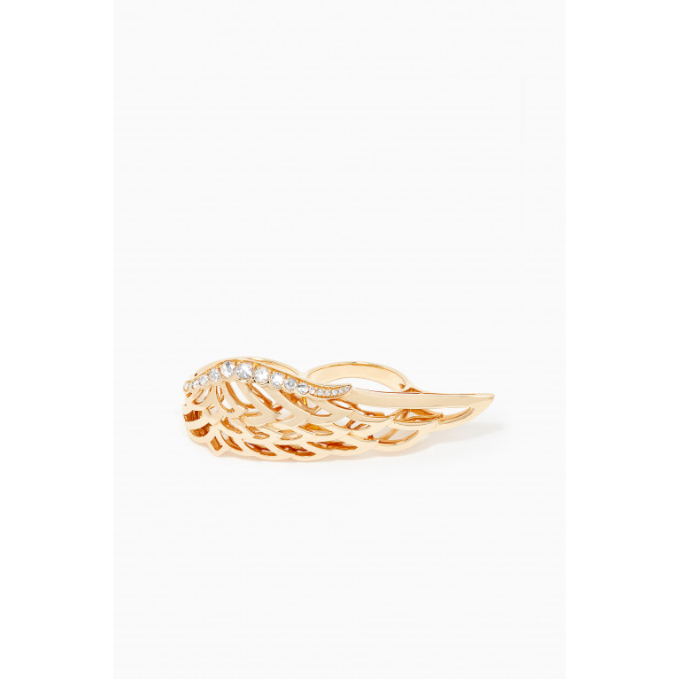 Garrard - Wings Lace Double Ring in 18kt Yellow Gold