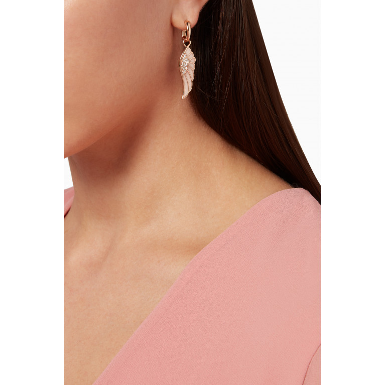 Garrard - Wings Reflection 'Spring' Small Earrings in 18kt Rose Gold