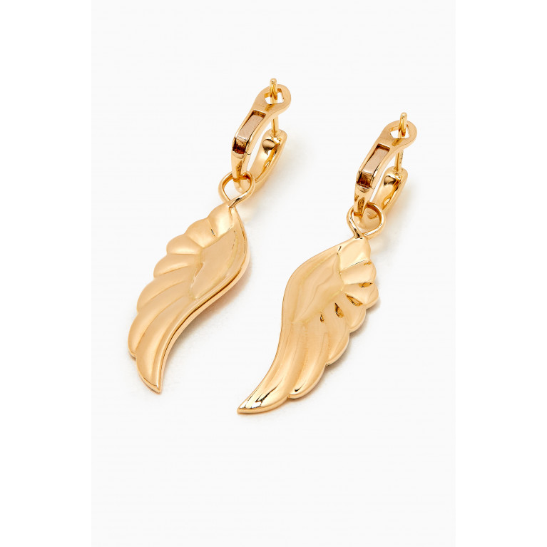 Garrard - Wings Reflection 'Summer' Small Earrings in 18kt Yellow Gold Blue