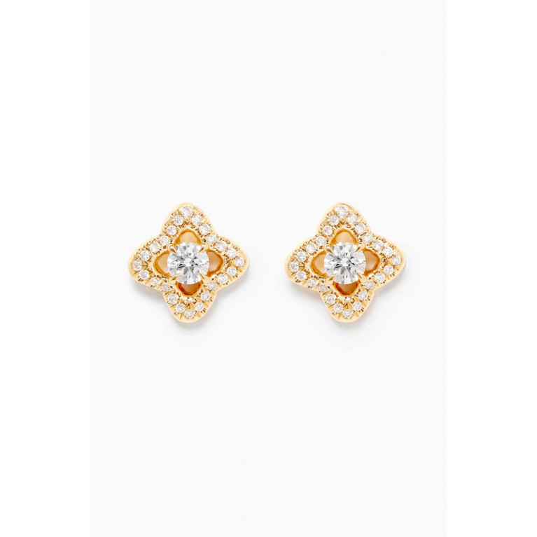 David Yurman - Venetian Quatrefoil® Diamonds Earrings in 18kt Yellow Gold