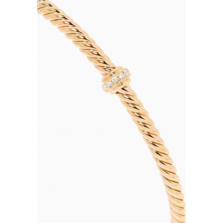 David Yurman - Renaissance® Diamond Center Station Bracelet in 18kt Yellow Gold, 3mm