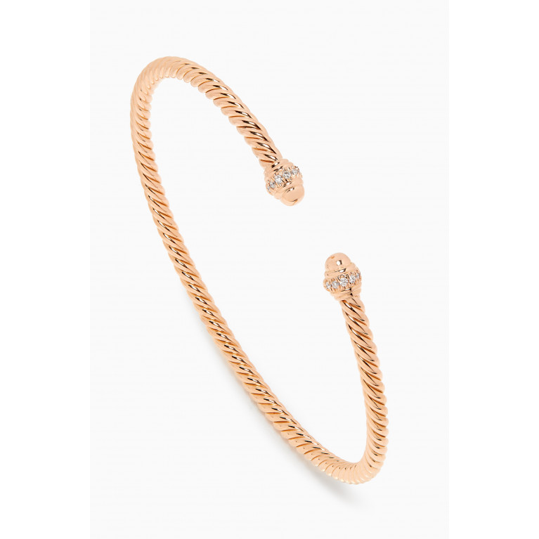 David Yurman - Cable Spira® Diamond Bracelet in 18kt Rose Gold