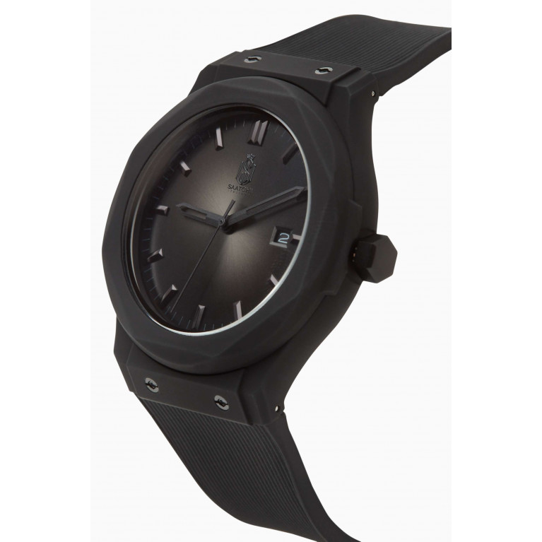 Saatchi - Silicon Strap Japanese Quartz Watch Black