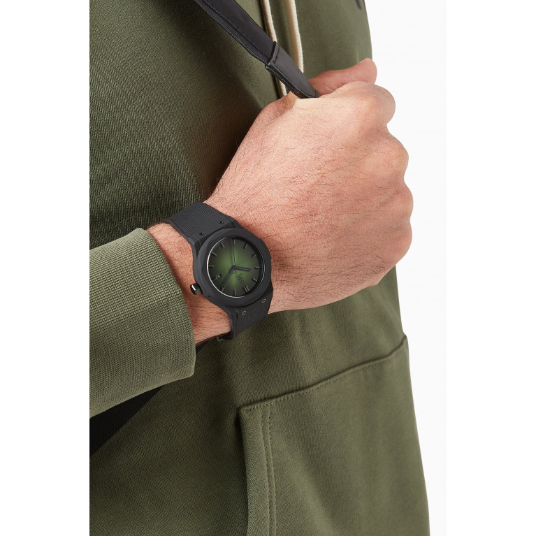Saatchi - Silicon Strap Japanese Quartz Watch Green