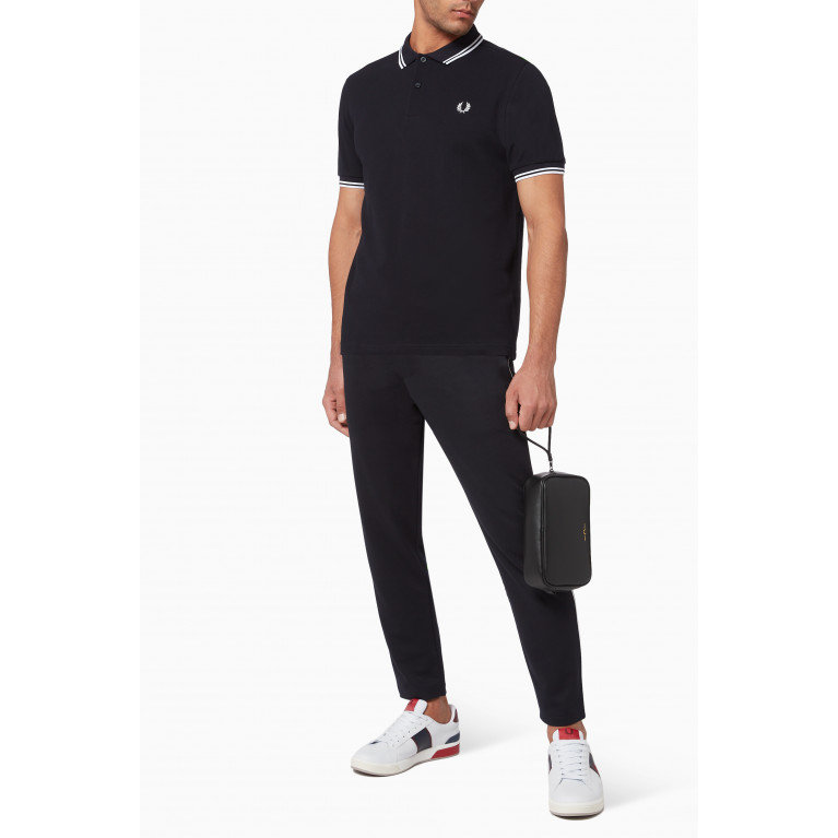 Fred Perry - Twin Tipped Cotton Piqué Polo Blue