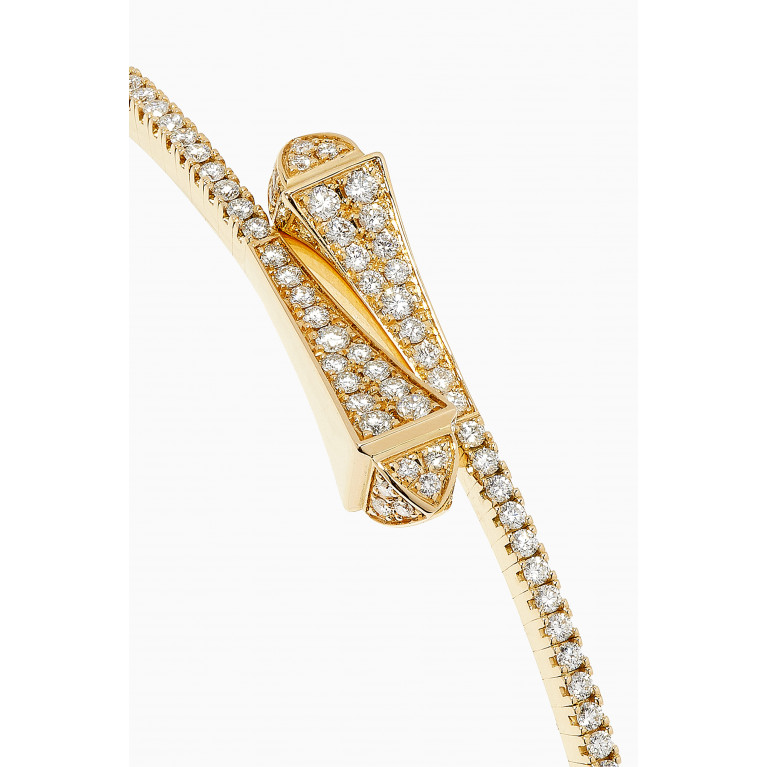 Marli - Cleo Diamond Slim Slip-on Bracelet in 18kt Yellow Gold
