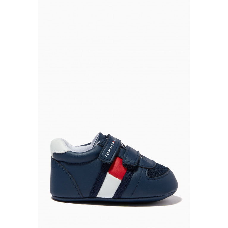 Tommy Hilfiger - Flag Detail Velcro Sneakers in Faux Leather