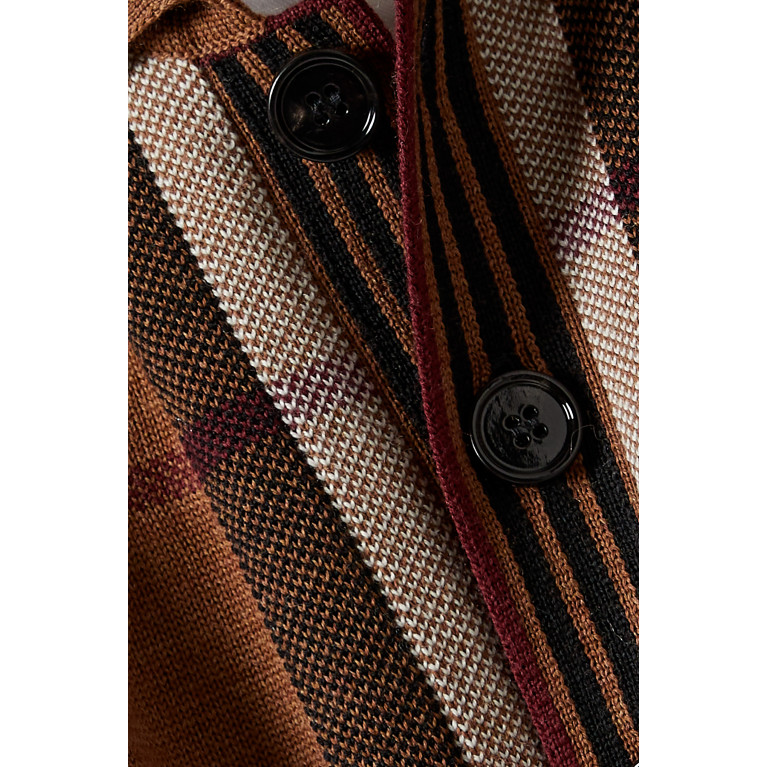 Burberry - Check Intarsia Wool Polo Shirt