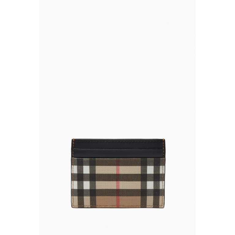 Burberry - Card Case in Vintage Check E-Canvas & Leather