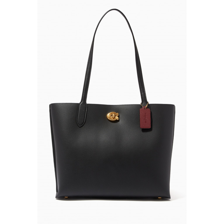 Coach - Willow Tote in Colorblock Leather Black