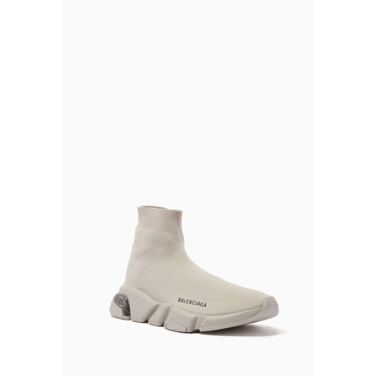 Balenciaga - Speed Clear Sole Sneakers in Technical Knit Grey