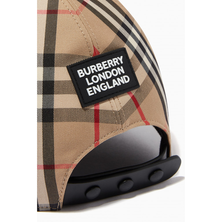 Burberry - Logo Appliqué Baseball Cap in Vintage Check Cotton Blend Twill