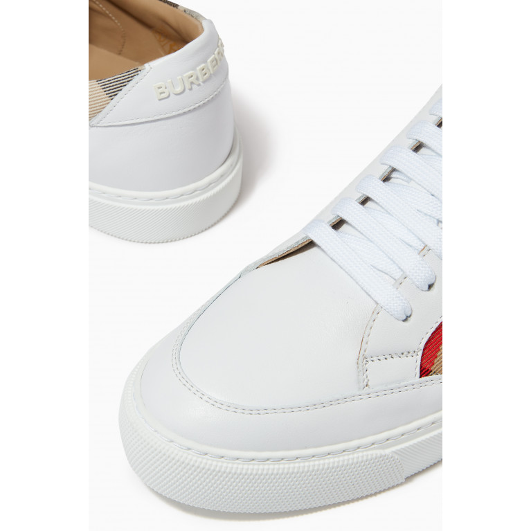 Burberry - Sneakers in Leather & House Check Cotton