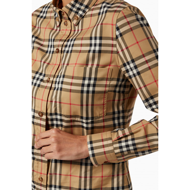 Burberry - Vintage Check Stretch Cotton Shirt