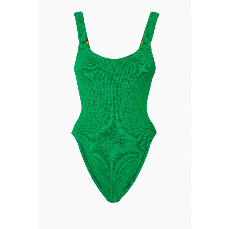 Hunza G - Domino One-Piece Swimsuit Green