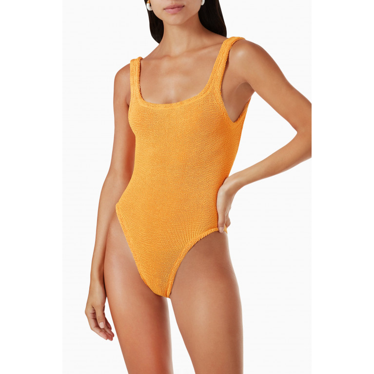 Hunza G - Square Neck One-Piece Swimsuit Orange