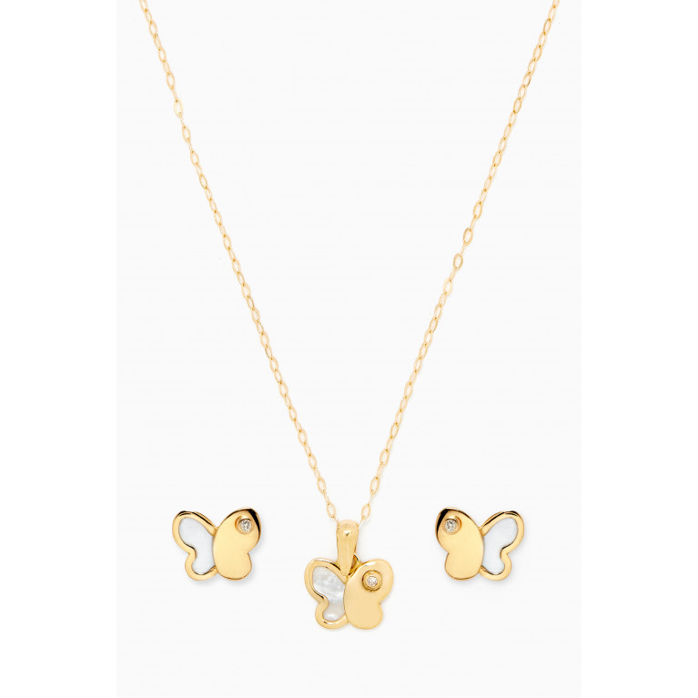Baby Fitaihi - Butterfly Diamond Set in 18kt Yellow Gold