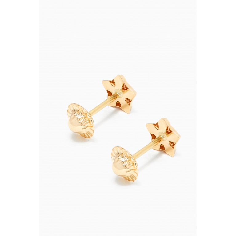 Baby Fitaihi - Star Stud Earrings in 18kt Yellow Gold