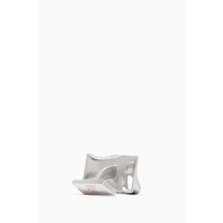 Tateossian - x Zaha Hadid Design Twisted Cufflinks in Stainless Steel