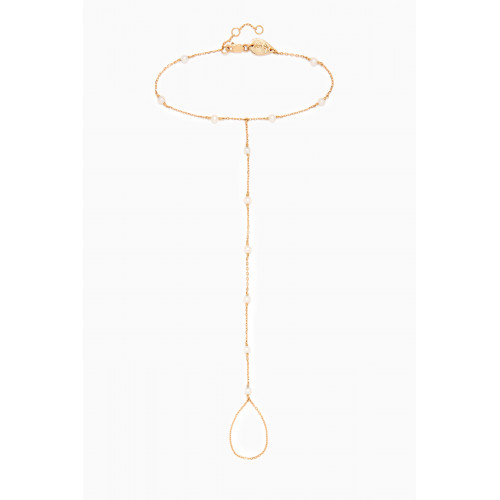 Aquae Jewels - Pearl Hand Chain in 18kt Gold