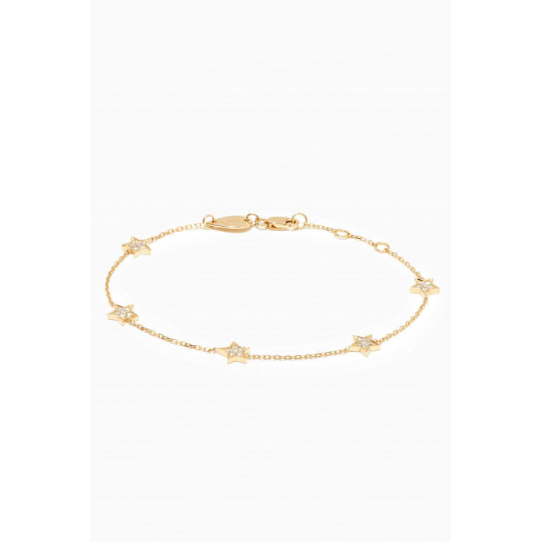 Aquae Jewels - Constellation Star Diamond Bracelet in 18kt Yellow Gold