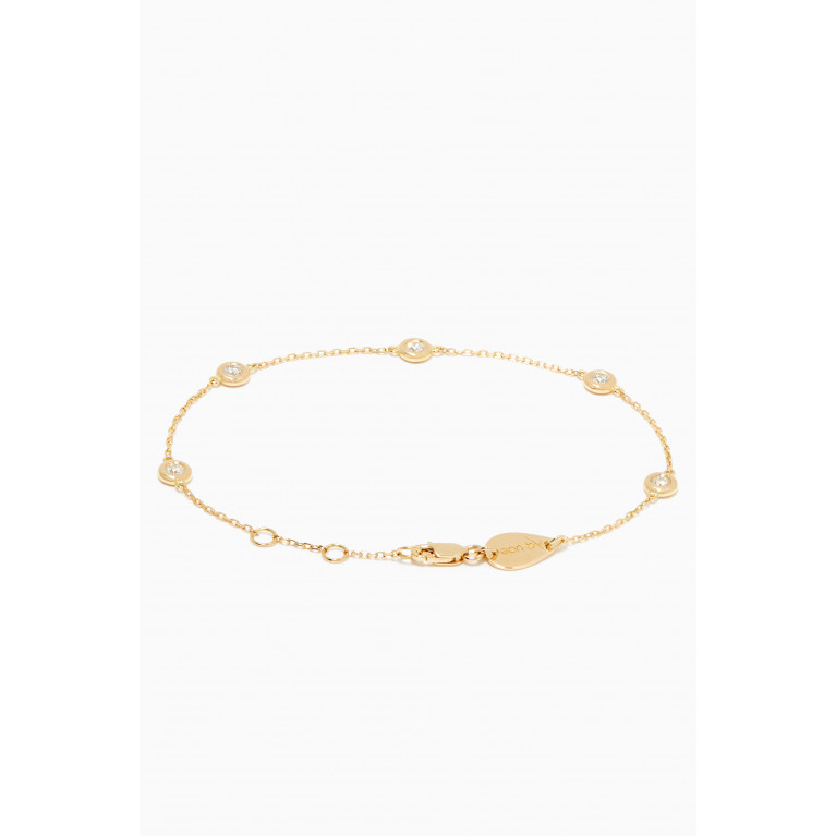 Aquae Jewels - Constellation 5 Diamond Bracelet in 18kt Yellow Gold