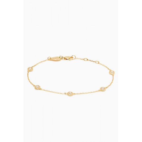 Aquae Jewels - Constellation 5 Diamond Bracelet in 18kt Yellow Gold