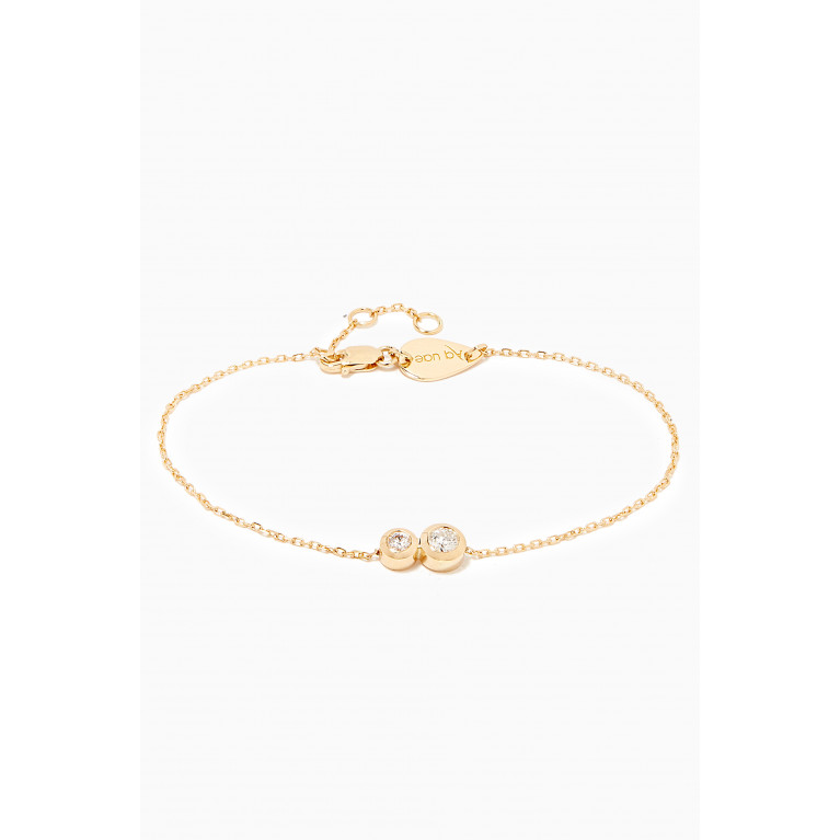 Aquae Jewels - Duo Diamond Bracelet in 18kt Yellow Gold