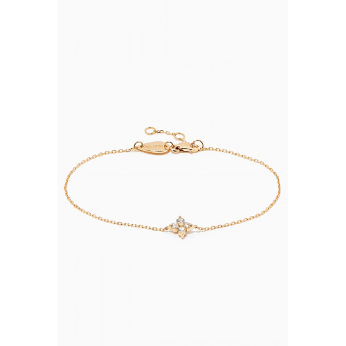Aquae Jewels - Fairy On Chain Diamond Bracelet in 18kt Yellow Gold